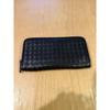 Used BOTTEGA VENETA Intrecciato Long Wallet Black (Ivory Interior)