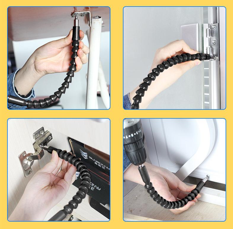 Flexible Shaft Drill Bit Extension Holder 295/400 Link Drill Hex Screwdriver Soft Driver Extend Rod Tools Slotted Phillips Star