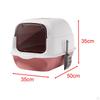 Kattenbak met Deksel Ruime Kitty Toilet Afgesloten Huisdier Toilet