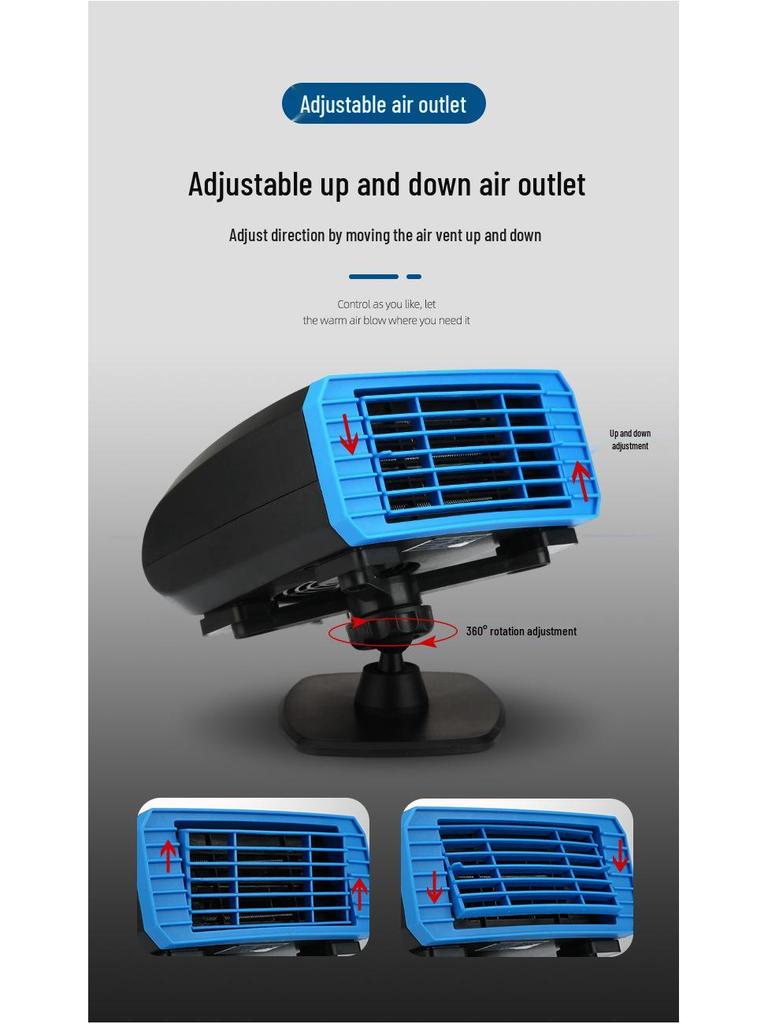 360° Rotating Multifunctional Car Heater 12V/24V