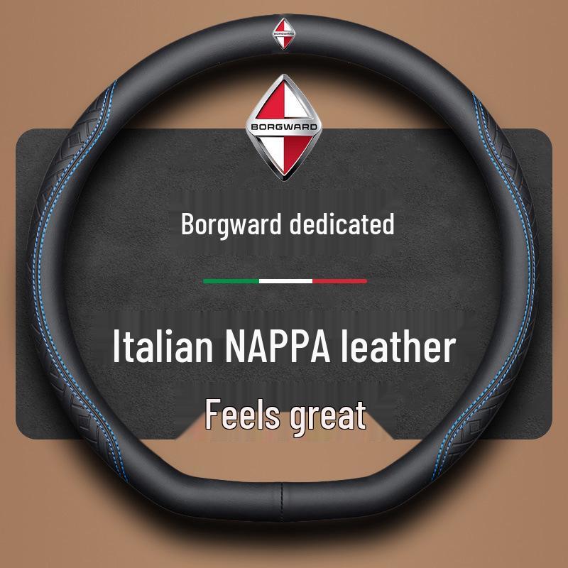 Borgward Steering Wheel Cover for BX7, BXI7, BX6, BX5, BX3 - Suede, Universal Four Seasons.