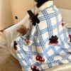Thickened Lamb & Coral Fleece Cartoon Animation Winter Blanket for Office Nap Air Conditioning Sofa Cover & Kindergarten Use