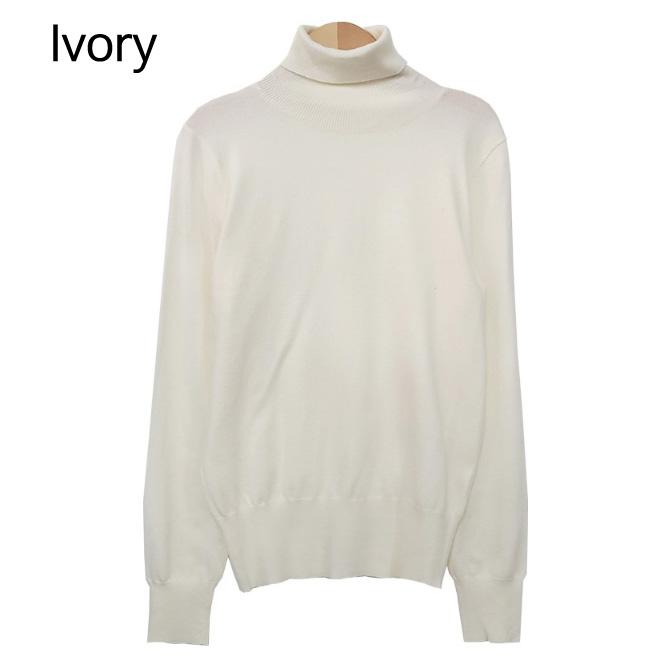 

футболка для женщин водолазка вязаная футболка свидание наряды корейская мода Free слоновая кость