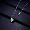 8mm Heart-Shaped Moissanite Clavicle Chain in S925 Silver & 18K Gold