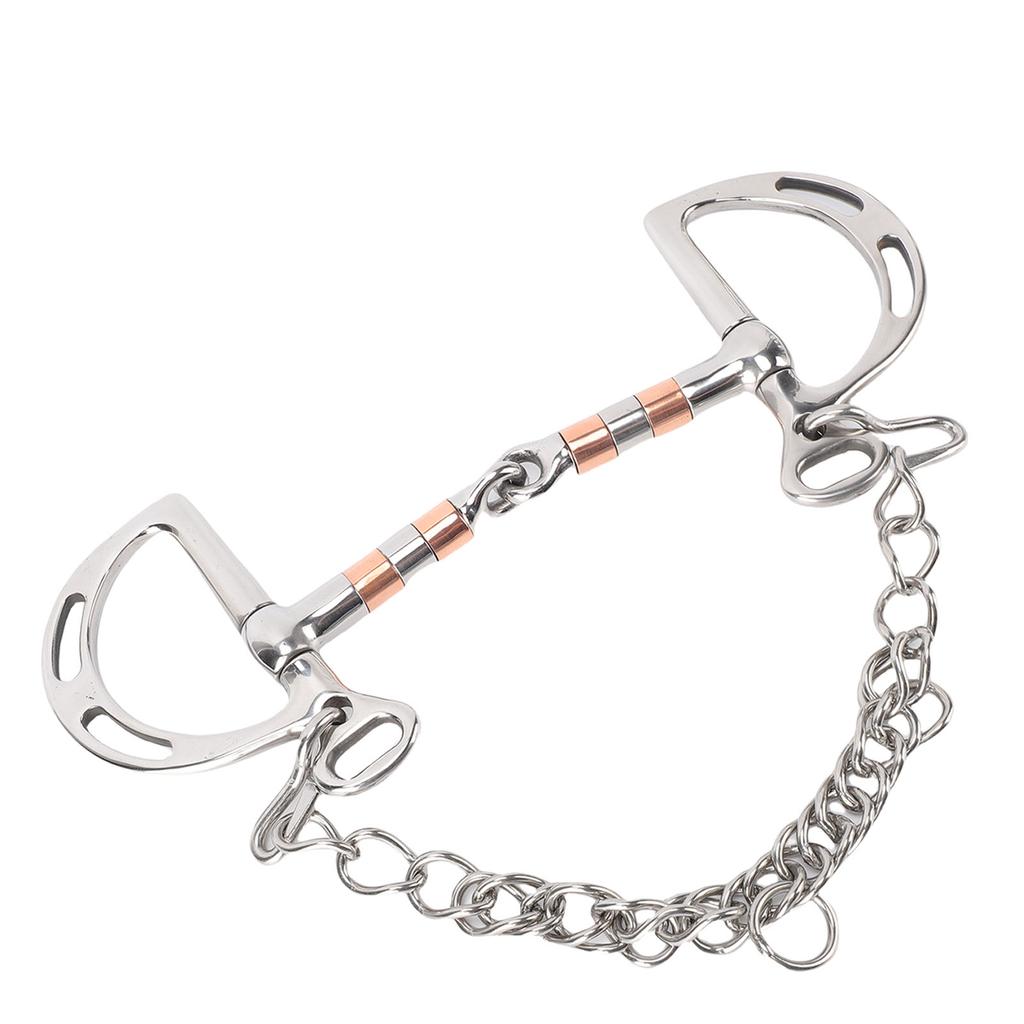 Edelstahl Geschlitzte Snaffle Verbesserte Kontrolle Hohl Gelenkiges Mundstück Pferdegebiss für den Reitsport