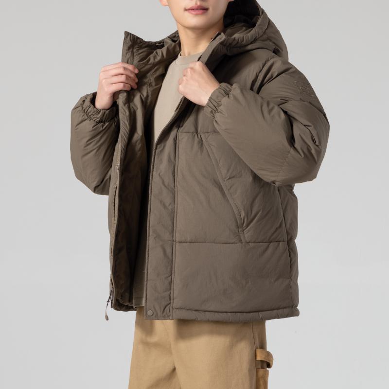 Timberland Urban Outdoor Solid Color Warm Windproof Water-Resistant Down Jacket Men Jacket Chocolate A44PH-BK0
