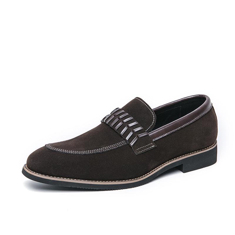 Men s British-Style Retro Suede Loafers - Pointed Toe, Easy Slip-On, Casual or Business. 41