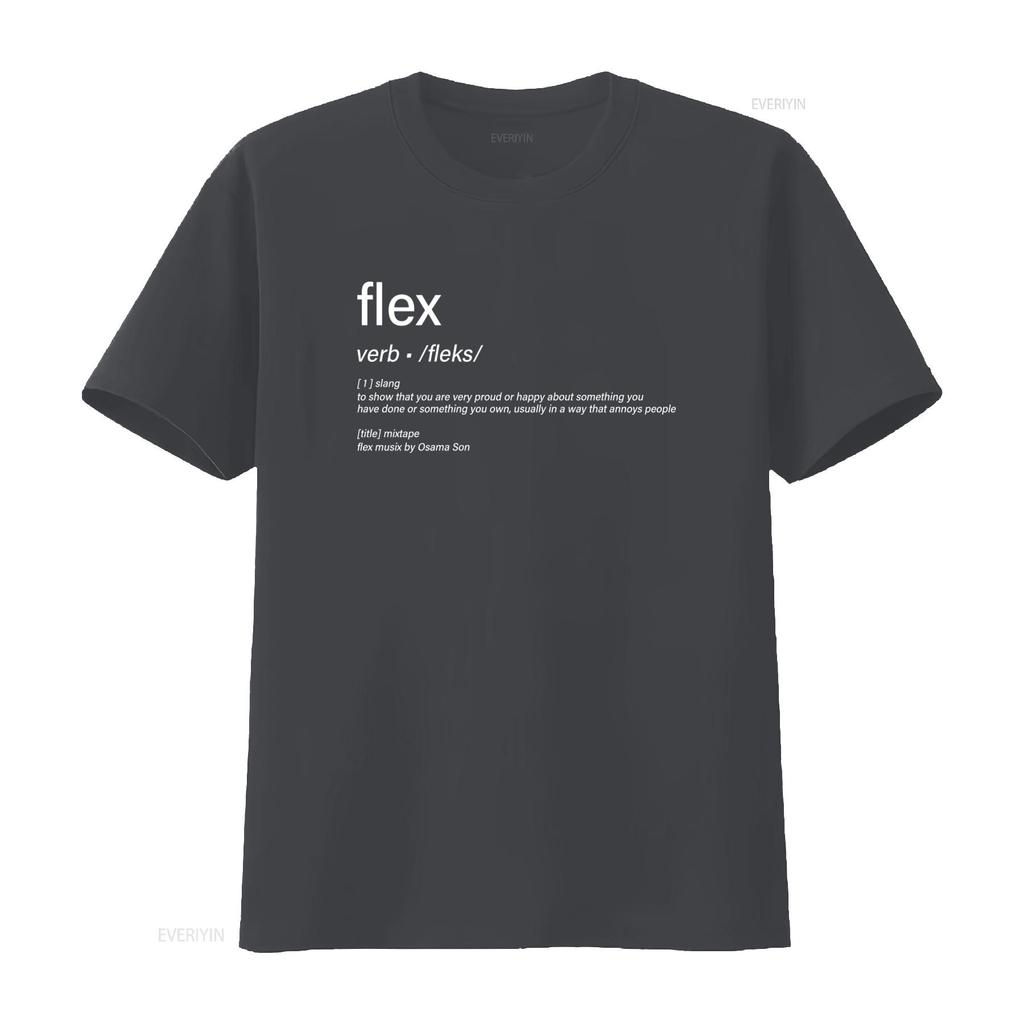 OsamaSon Flex Musix Definition Heavy Cotton T Shirt Merch Design Streetwear Vintage Washed Homme Designer Clothes Graphic