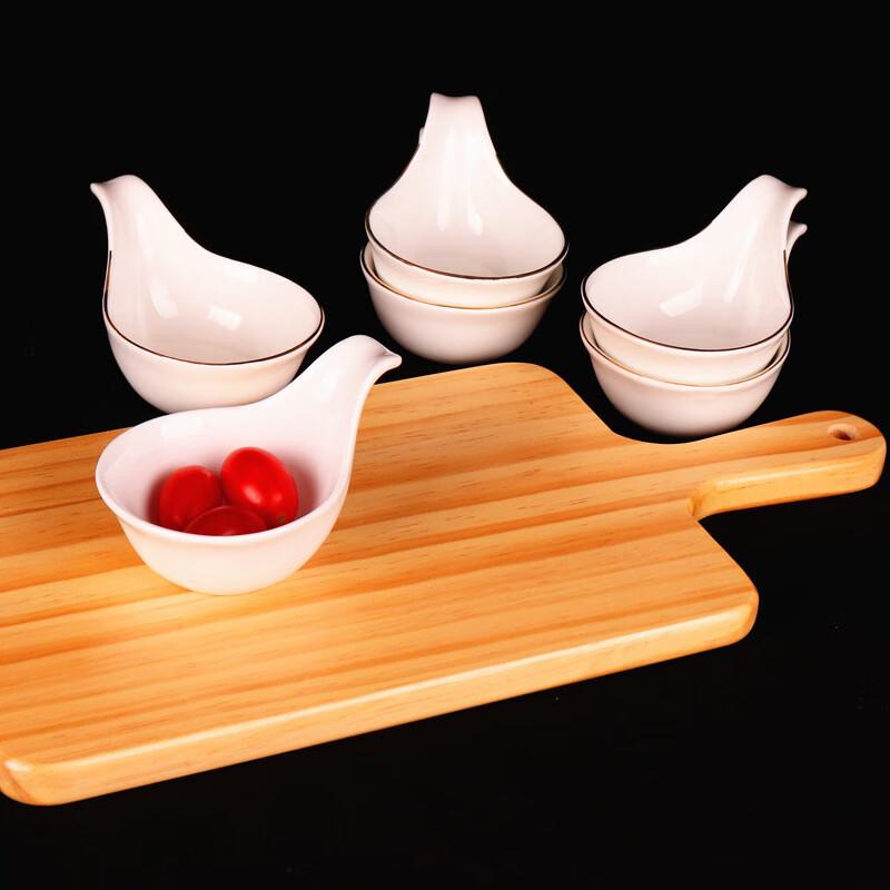 Japanese Style Gold Rim Ceramic Sauce Dish