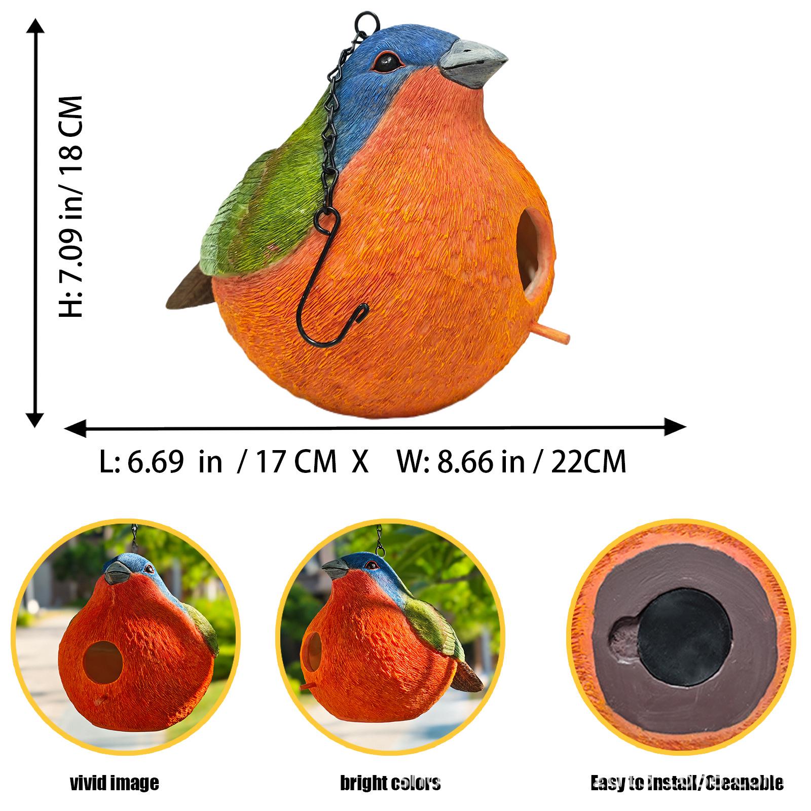 

Garden Courtyard Resin Parrot Bird Nest Sculpture Ornament - Perfect for Festivals and Outdoor Decor