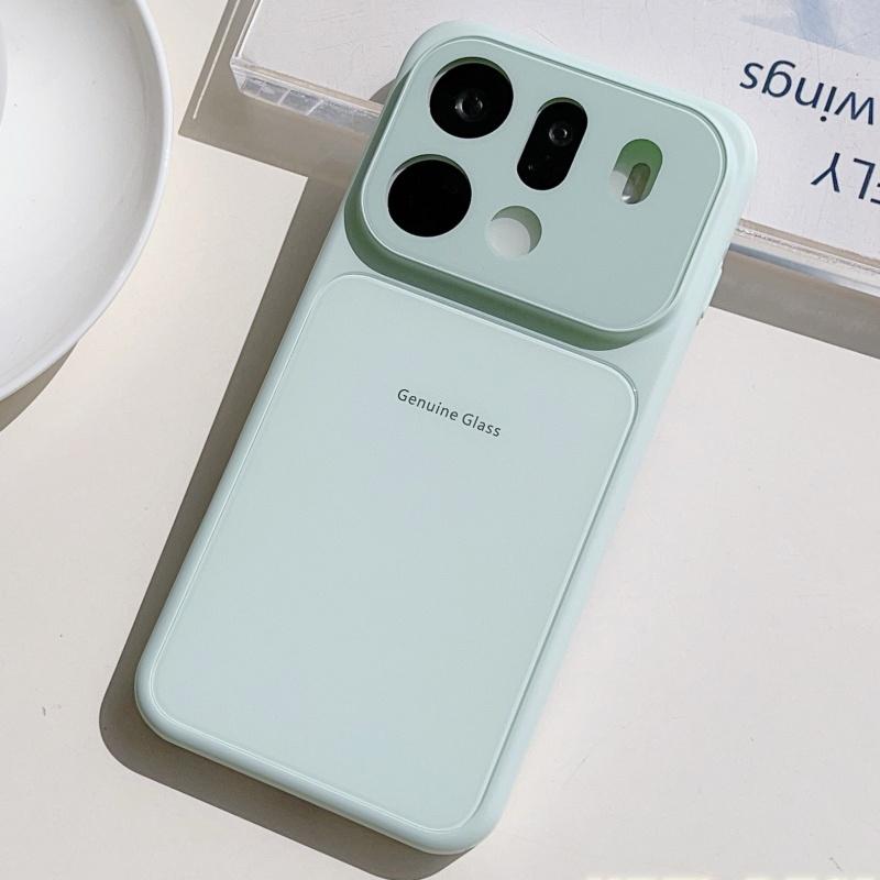 Macaron Glass Candy Bumper Phone Case For OPPO Find X9 Pro x9pro Shockproof Glossy Hard Simple Protection Back Cover