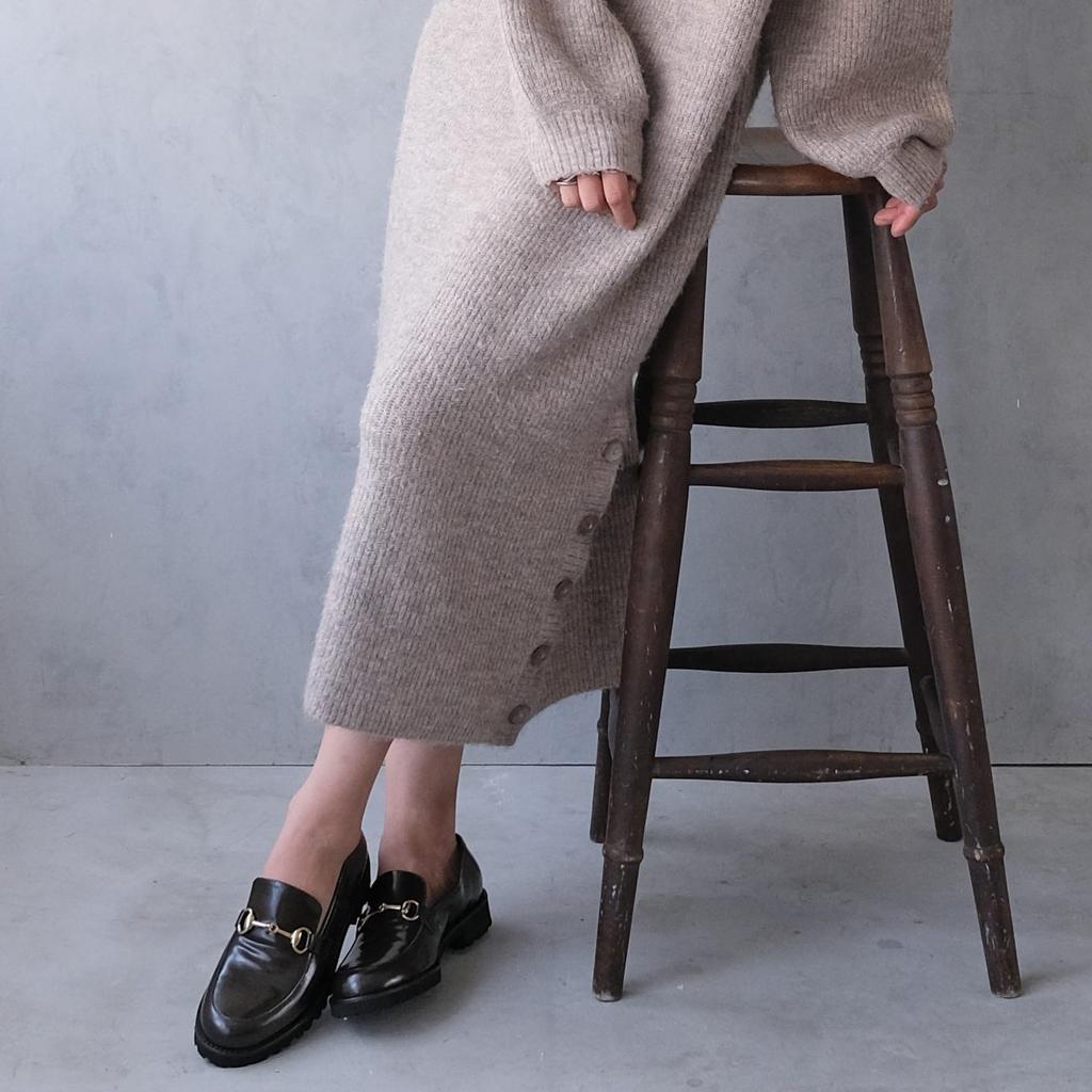 Loafer EVA Tank Sole Bit Loafer F31607 Brown Cm [Fabiorsconi] Women's 22.5