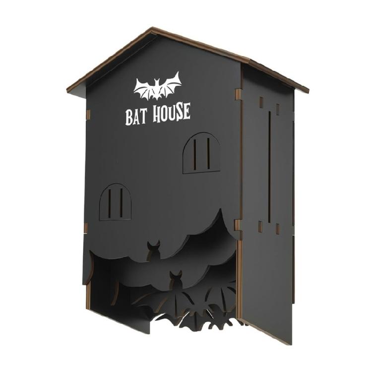 Handcrafted Bat House Decoration For Outdoor Use Natural Insect Control Solution Decorative Wooden Bat Habitat