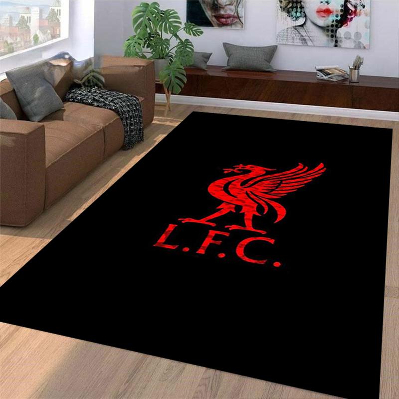 Tappeto LFC Nero e Rosso Tappetino da pavimento Design, adatto come tappetino antiscivolo per il soggiorno o il divano della camera da letto