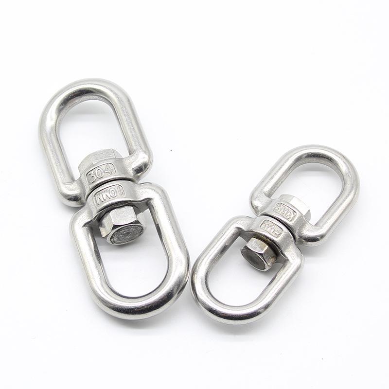 304 Stainless Steel Universal Figure 8 Swivel Snap Hook - Pet Leash Connector Shackle
