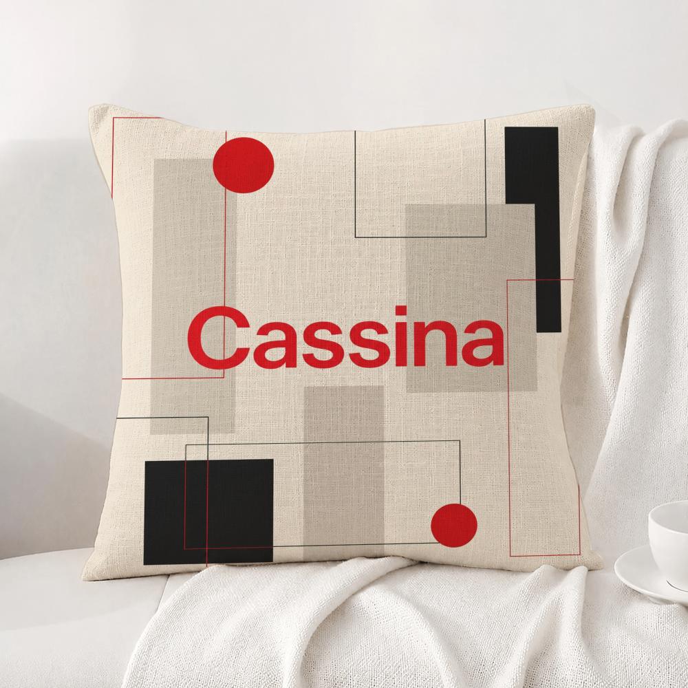 Brand Cassina Cushion Cover Natural Linen Pillowcase Set AllinOne Decor Cushion Cover for Sofa Bedroom Chair