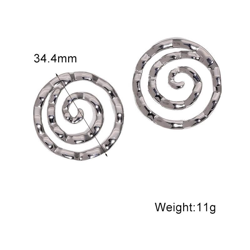 Серьги-спирали из титановой стали со стразами - Модные, Гладкие, Универсальные и Устойчивые к выцветанию.