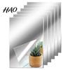 Waterproof Mirror Decal Self Adhesive Flexible Reflect Clear Home Decoration Acrylic Square Shape Bathroom Living Room Sticker