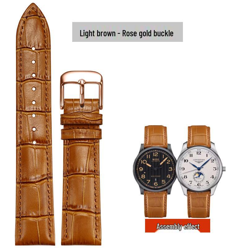 Buntes echtes Lederarmband für Herren und Damen, erste Schicht Rindsleder, 12-22 mm, Dornschließe
