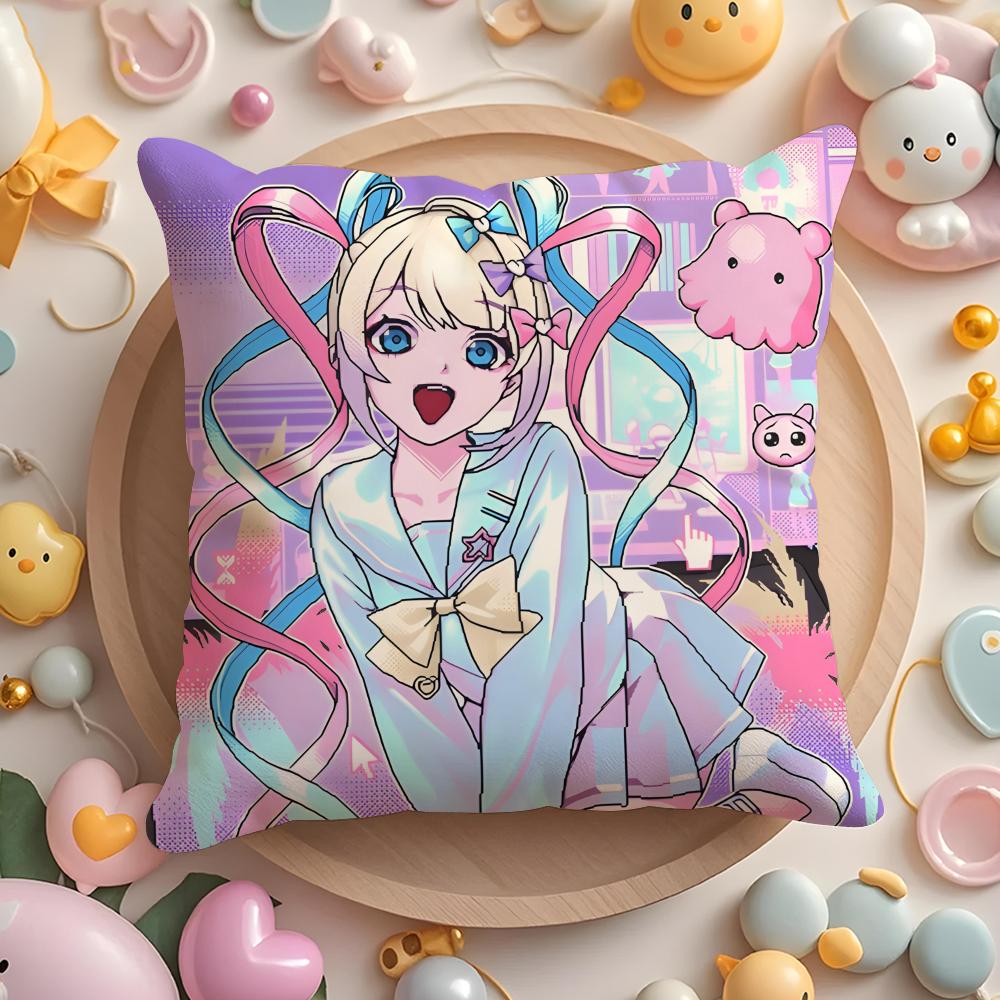 Cute NEEDY GIRL OVERDOSE Cushion Cover Home & Car Multi-Scene Pillow Cover - Reversible, Soft & Durable for Daily Use