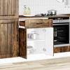VidaXL Kitchen Cabinet Lucca Smoked Oak Engineered Wood, Sink Cabinet, Kitchen Cabinet with Drawer, Kitchen Cabinet 853732