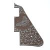 SCORELAY PICKS Clear Pickguard for Les Paul [Butterfly Engraving] Sepia Transparent