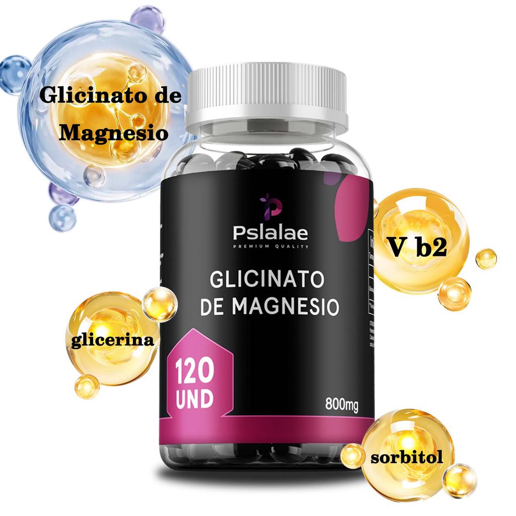Pslalae Magnesium Glycine Capsules, 800mg Magnesium Glycine Extract, All-Natural, Suitable for Adults