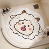 Bathroom Anti-slip Floor Mat Round Children's Suction Cup Splash Waterproof Bathroom Wet Area Foot Mat Toilet Toilet Toilet Drain Mat