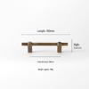 American Retro Brass Single-Hole Drawer Handle - French Vintage Style Pure Copper