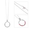 Stainless Steel Beautiful Jewel Accessory Pendant Chain Replacement Compatible for Misfit Shine 2 NecklaceRose Red
