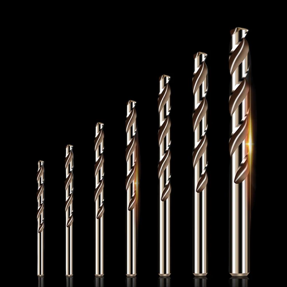 10pcs HSS M35 Cobalt Drill Bit Set For Metal Stainless Steel Drilling Cutter Power Tools Drilling Bit 1-6mm Hole Opener