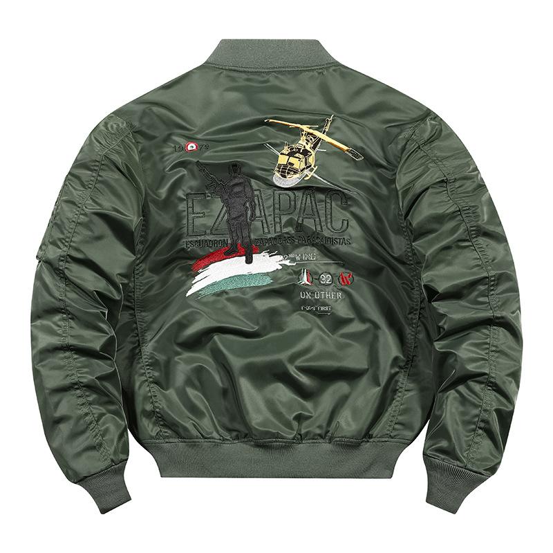 

Air Force MA1 Pilot Jacket Men s Aircraft Embroidered Baseball Large Coat Work Trendy XXL