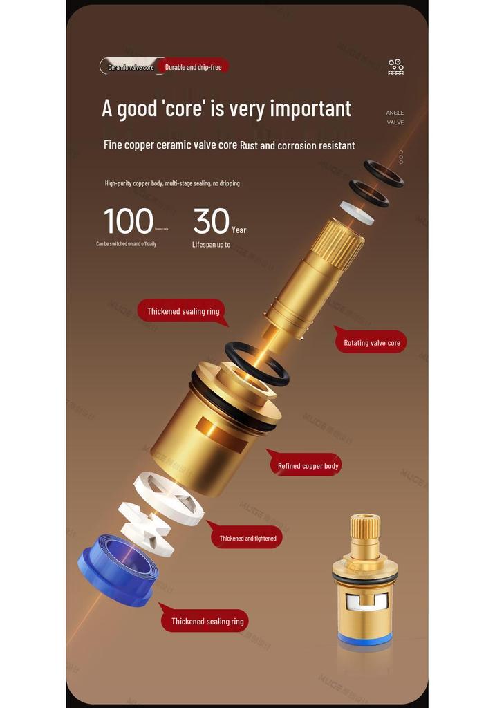 Three-Way Angle Valve Water Splitter: Multifunctional Faucet for Washing Machines
