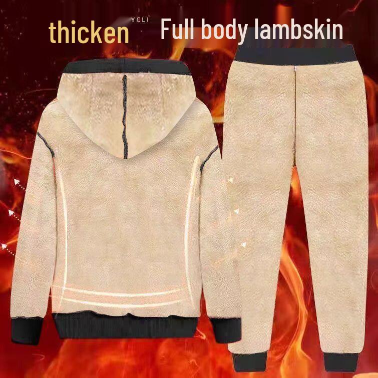 Herbst Herren Steppjacke & Fleece-Hoodie Set