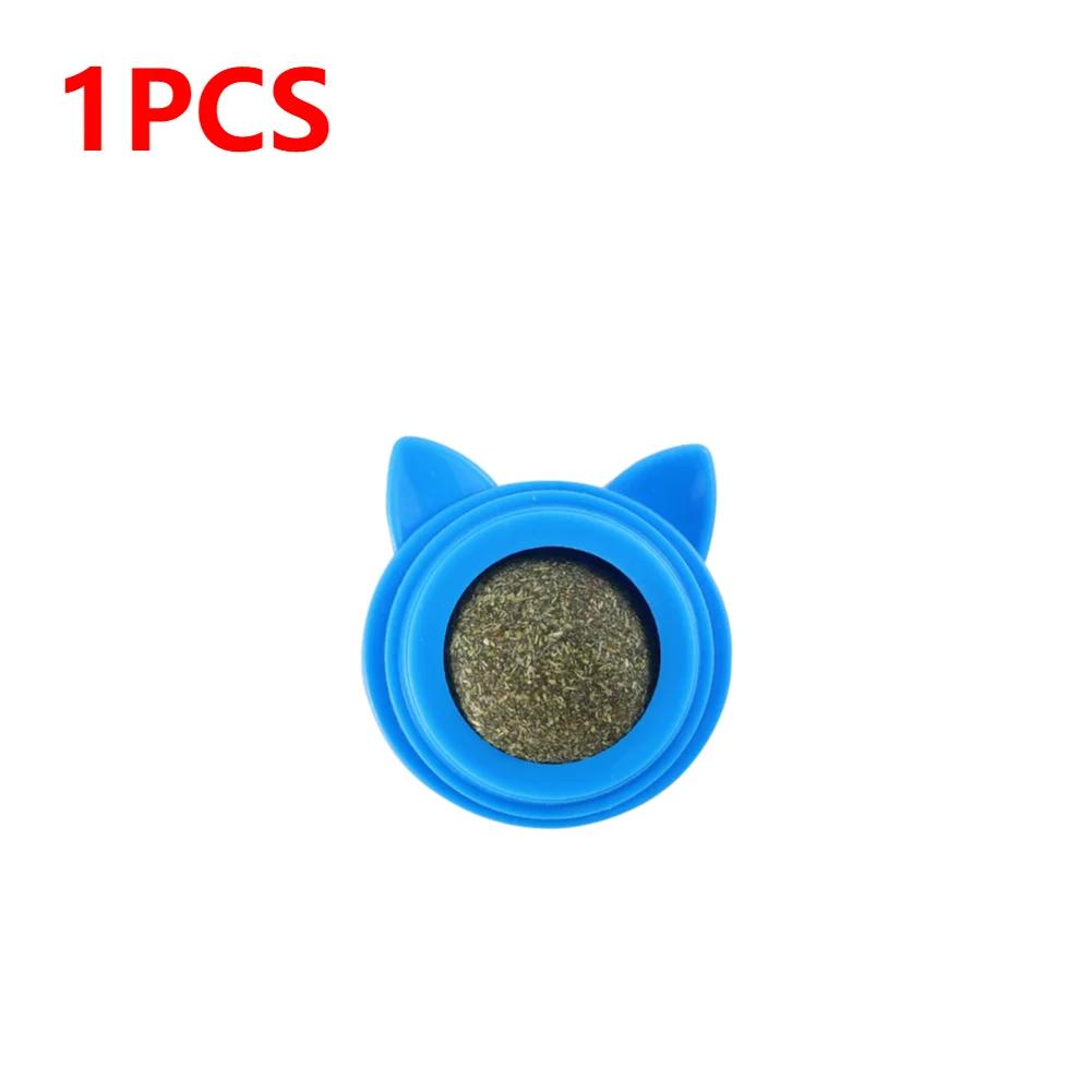 1-3pcs Pet Catnip Toys Wall Ball Licking Snacks Safety Healthy Rotatable Lick Ball Toys Teeth Cleaning for Cats of All Breeds