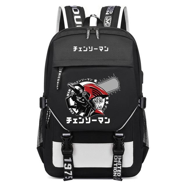 Animation, Chainsaw Man, Backpack, Outdoor Travel Bag, Large-Capacity Student Schoolbag. 19inch