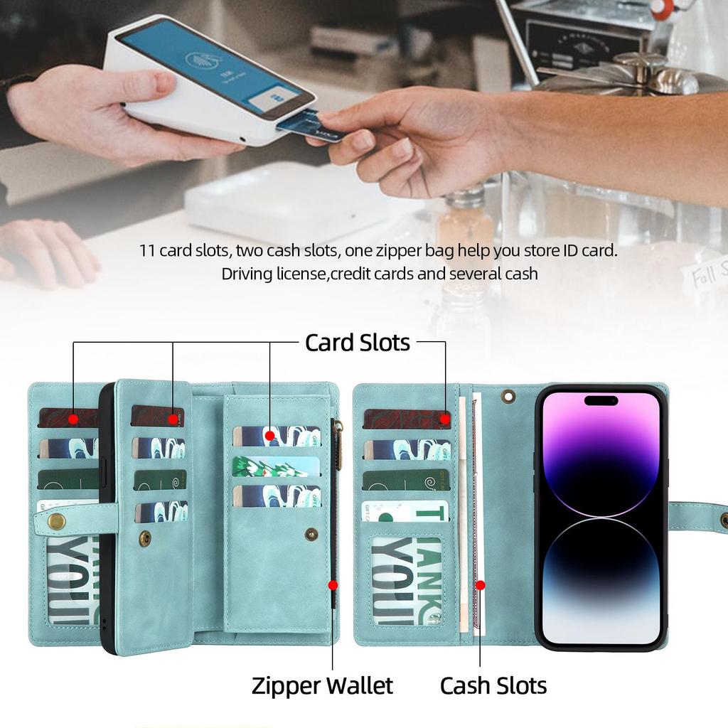 iPhone 17 Multi-functional Leather Wallet Case