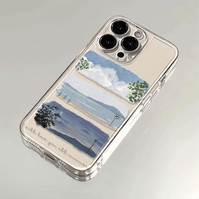 

Летний чехол для телефона с рисунком в стиле масляной живописи для iPhone 16 15 14 13 12 11 Pro Max Mini X XS SE 7 8 Plus 16E Ударопрочный чехол Fundas iPhone 7 8 SE