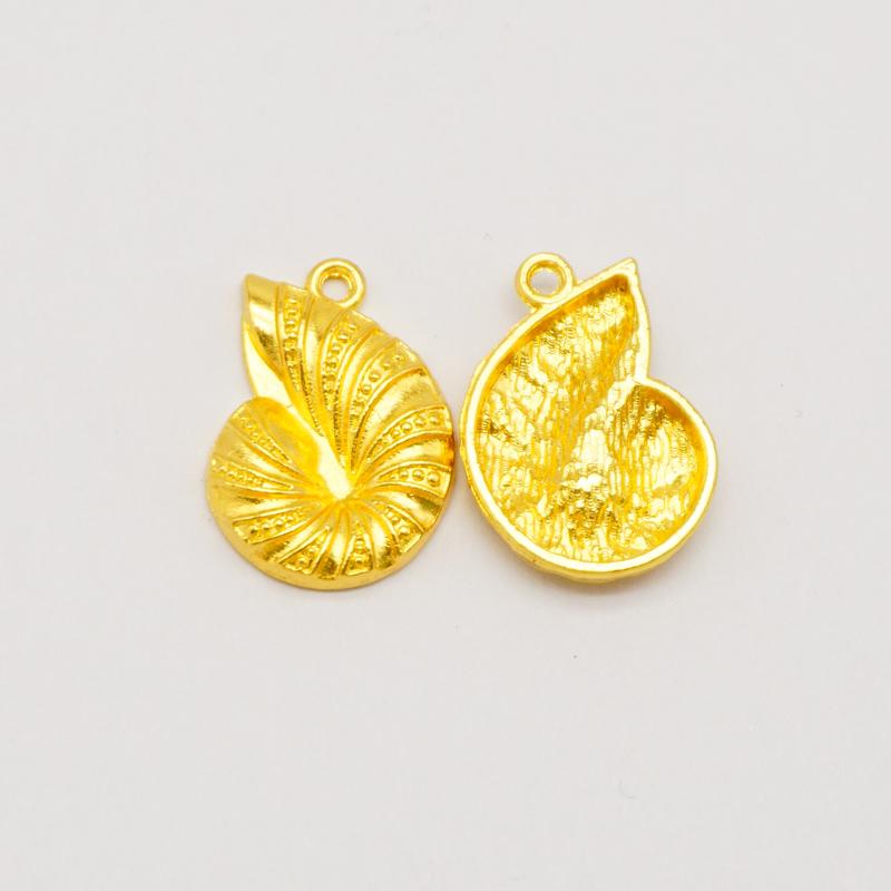 10/15PCS Gold Color Marine Life Charms Alloy Fish Mermaid Shell Conch Seahorse Octopus Pendant Bracelet Jewelry Making Accessory