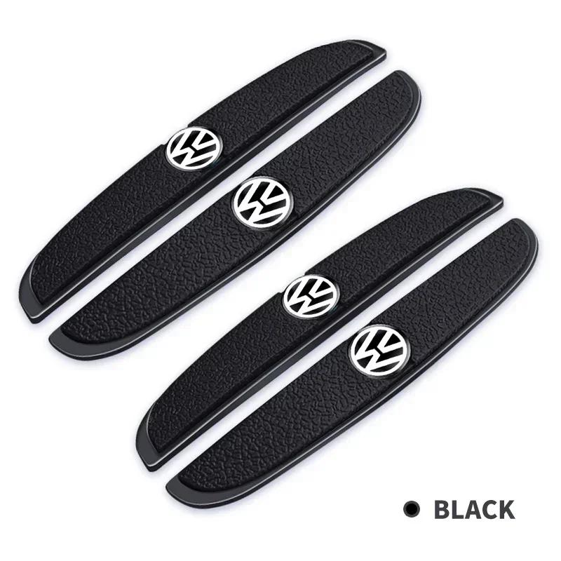 4pcs Rubber Bumper Strip Car Door Anti-Collision Emblem Sticker For VW GTI Polo Golf Passat Tiguan Arteon Touareg Taigo CaddyPC6