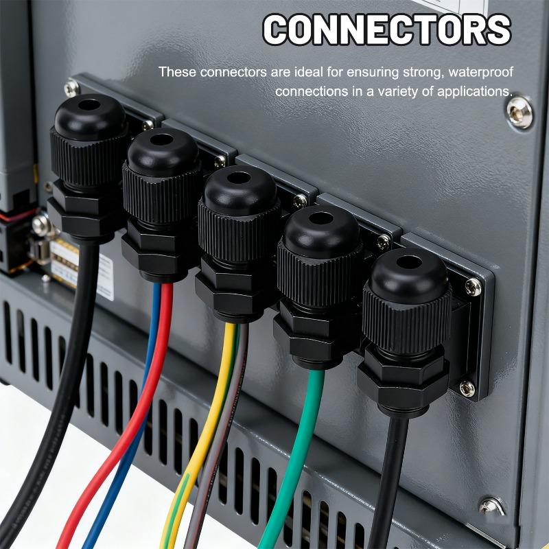 PG7 PG9 Waterproof Cable Gland Cable Entry IP68 Nylon Plastic Connector Adjustable Locknut Sleeve Joint Cord Strain Relief Joint