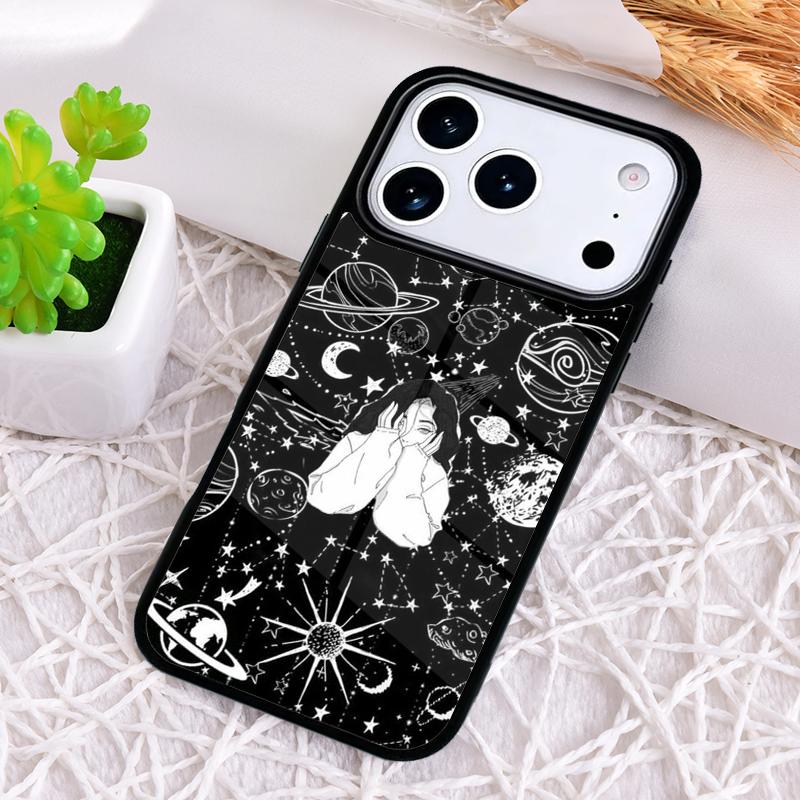 Astronaut Stars Constellation Phone Case for iPhone 17 Air 16 15 11 12 14 13 Pro Max Shockproof Cover