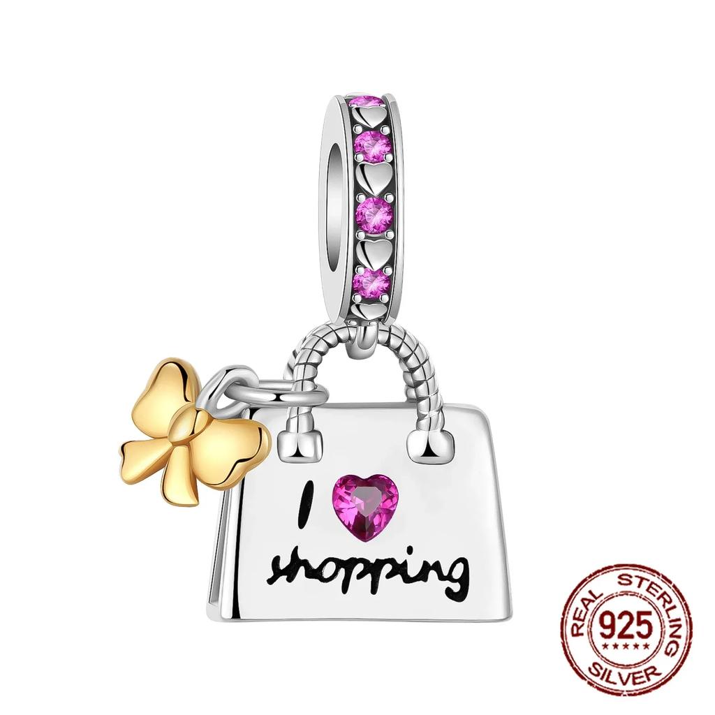 S925 Silver Butterfly Sparkling Flower Iris Tulip Lavender Sunflower Beads Fit Original  Bracelet DIY Bead Women Jewelry