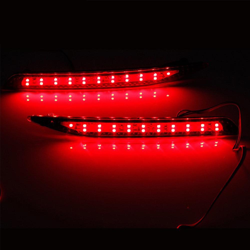 2pcs Rear Bumper Reflector Light Tail Brake Light for Honda Accord 9th 14-16