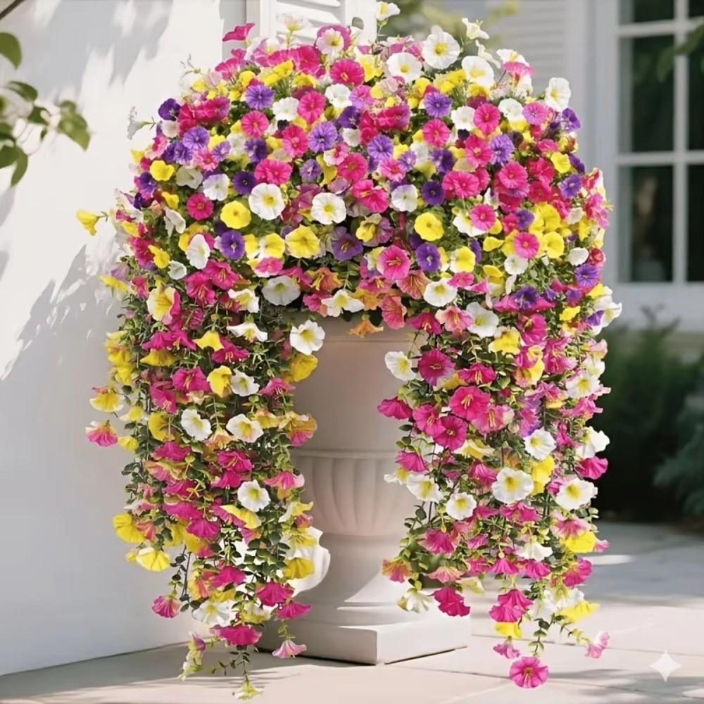 5 Forks Artificial Flower Vine 75cm Artificial Morning Glory Hanging Flower Vine Wall Decor