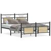 Bed Frame without Mattress Sonoma Oak Finish 140 x 190 cm Engineered Wood