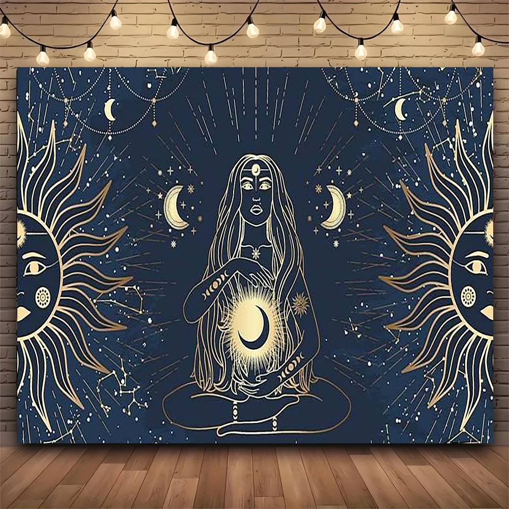 

The Goddess Hecate In The Moon Tarot Card Tapestry Print Large Tapestry Wall Hanging Wall Tapestry Decor Living Room Bedroom 74x94cm(29x37in)