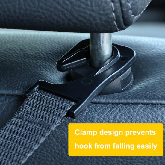 4Pcs Headrest Fastening Hooks Bag Hanger Car Hooks Car Interior Accessories