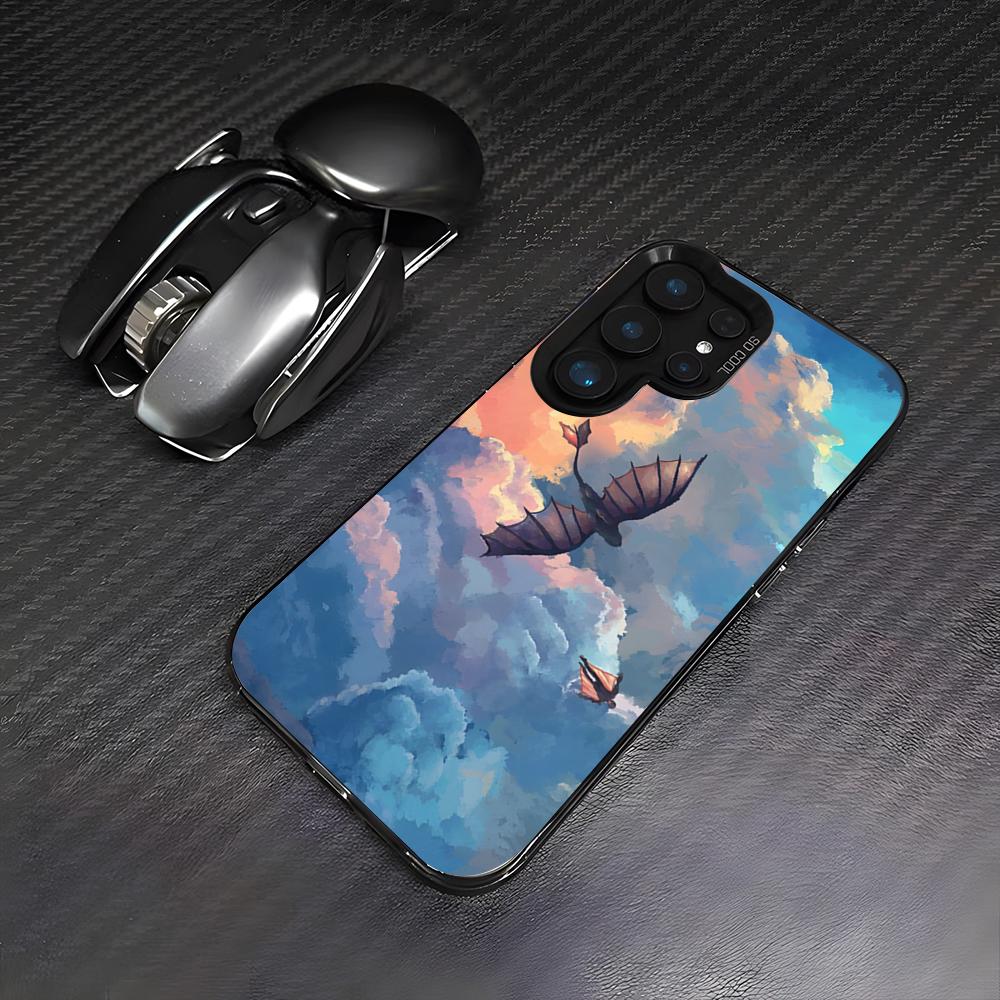 Custodia Telefono Drago Fourth Wing Per Samsung A25 A33 5G A54 A36 A35 A56 A52 A14 Colorata Antiurto