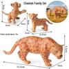 Wild Safari Animal Figurines: Giraffe, Elephant, Rhinoceros, Brown Bear, Tiger, Lion, Leopard, Hippopotamus - Solid Cognitive Toys